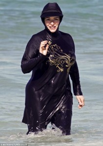 Nigella Lawson in a burkini